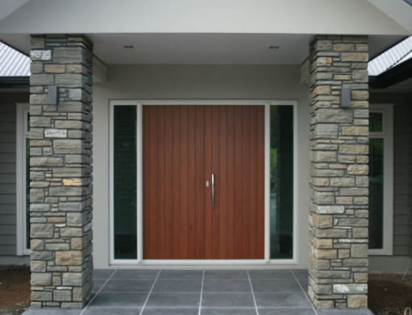 desain profil tiang teras rumah minimalis batu alam