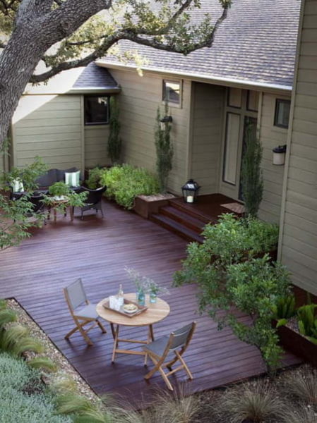 teras rumah minimalis modern - taman yang cantik dengan tanaman hias