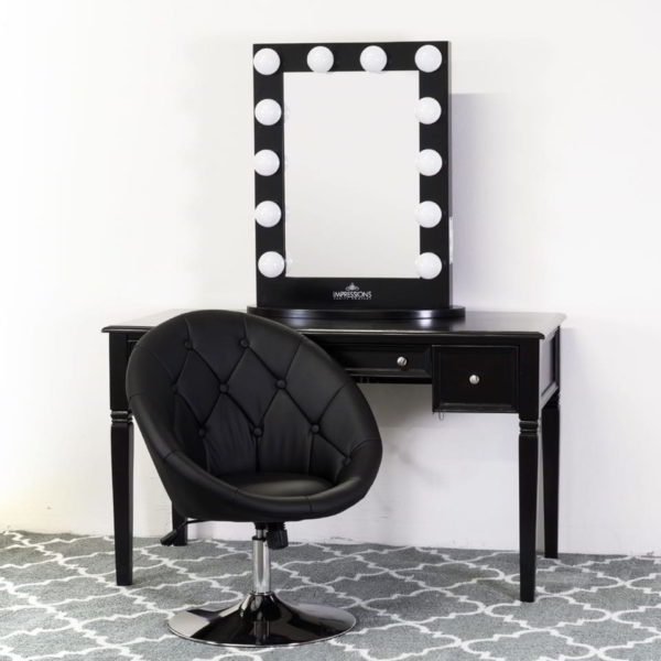 meja rias minimalis modern warna hitam
