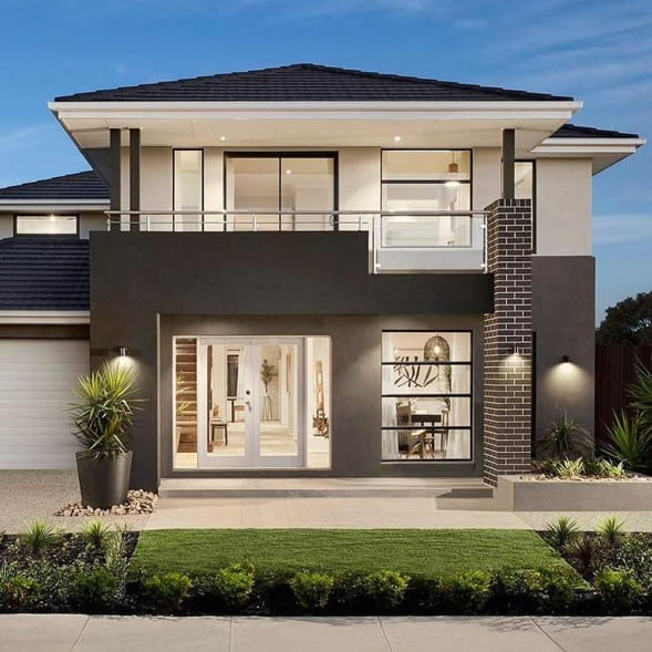 model teras cor dak rumah minimalis dengan taman