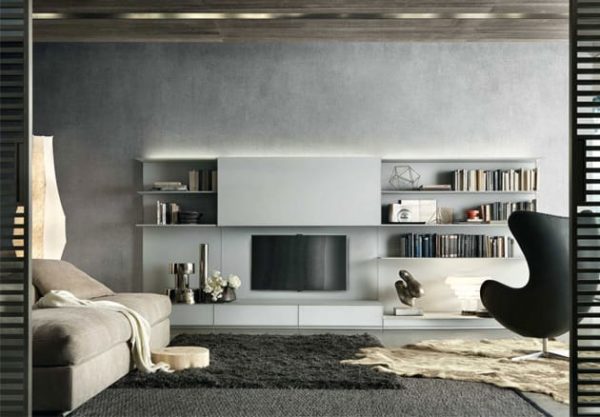 Jasa Pembuatan Furniture Custom Backdrop TV Modern