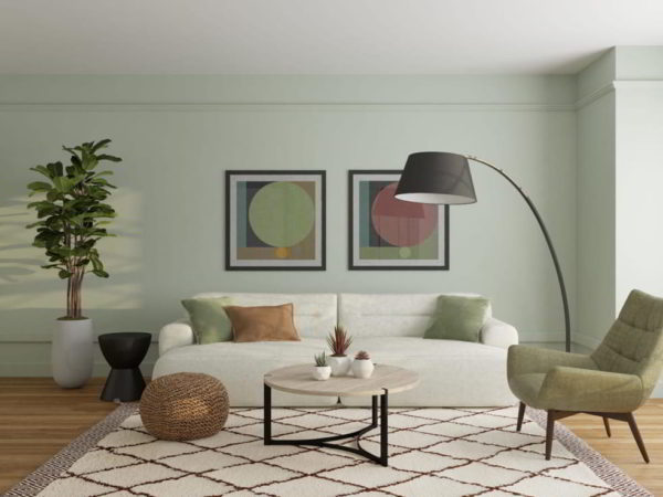 desain ruang tamu minimalis tampil dengan colorfull